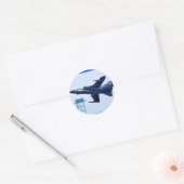 UK blauwe straal Ronde Sticker (Envelop)