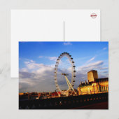 UK) Briefkaart van het prachtige LONDON-EYE-landsc (Voorkant / Achterkant)
