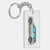 UK British London Theme Classic Car Keyring Sleutelhanger (Voorkant Links)