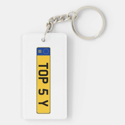 UK British London Theme Classic Car Keyring Sleutelhanger (achterkant)