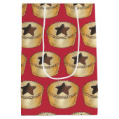 UK Brits Kerstfruit gehakt taart feestelijk eten Medium Cadeauzakje (Achterkant)