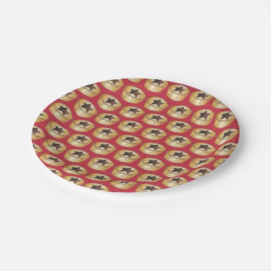 UK Brits Kerstfruit gehakt taart feestelijk eten Papieren Bordje (Gekanteld)