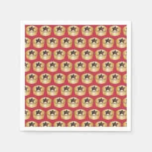 UK Brits Kerstfruit gehakt taart feestelijk eten Servet