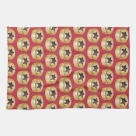 UK Brits Kerstfruit gehakt taart feestelijk eten Theedoek