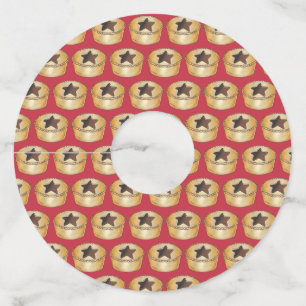 UK Brits Kerstfruit gehakt taart feestelijk eten Wijnglaslabel