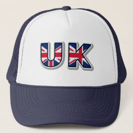 UK Britse Union Jack Navy Blauwe Truckerhoed Trucker Pet
