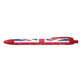 UK Britsh Union Jack - Aangepaste patriottische vl Blauwe Inkt Pen (Bovenkant)