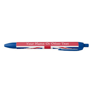 UK Britsh Union Jack - Aangepaste patriottische vl Zwarte Inkt Pen