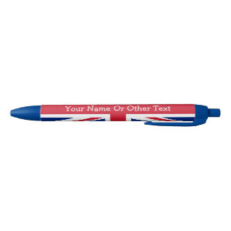 UK Britsh Union Jack - Aangepaste patriottische vl Zwarte Inkt Pen