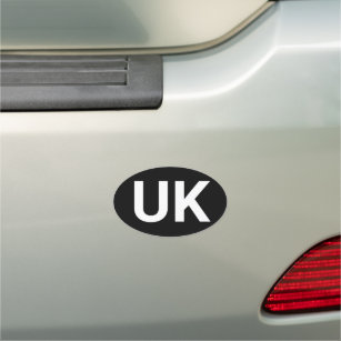 UK Car Magnet & Black/British reissticker/GB Automagneet