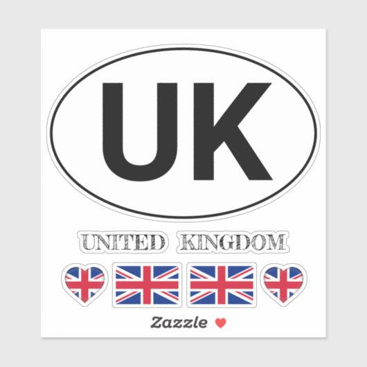 UK Car Sticker Set/British Reis Union Jack/GB (Vel)