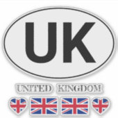 UK Car Sticker Set/British Reis Union Jack/GB (Voorkant)