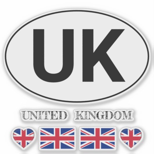 UK Car Sticker Set/British Reis Union Jack/GB (Voorkant)