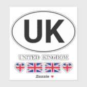 UK Car Sticker Set/British Reis Union Jack/GB (Vel)