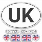 UK Car Sticker Set/British Reis Union Jack/GB (Voorkant)