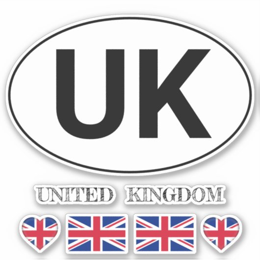 UK Car Sticker Set/British Reis Union Jack/GB (Voorkant)