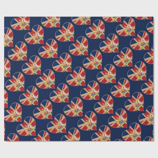 UK COA Heart Cadeaupapier (Vlak)