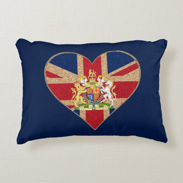 UK COA Heart Decoratief Kussen (Voorkant)