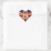 UK COA Heart Vierkante Sticker (Tas)