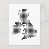 Uk Dot Map Briefkaart (Voorkant)