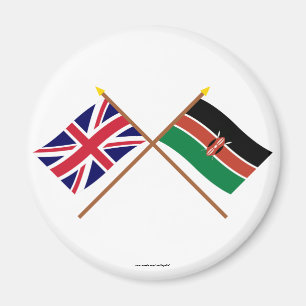 UK en Kenia Crossed Flags Magneet