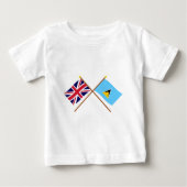UK en Saint Lucia Crossed Flags (Voorkant)