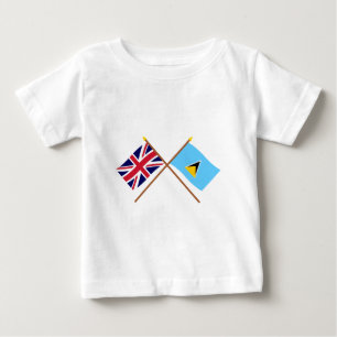 UK en Saint Lucia Crossed Flags