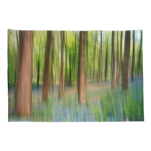 UK Engeland | Bluebell Oak Woodland in Springtime Kussensloop (Achterkant-Rechts)