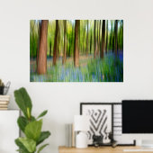 UK Engeland | Bluebell Oak Woodland in Springtime Poster (Thuiskantoor)