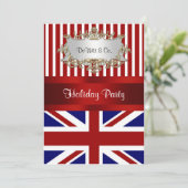 UK Engeland Vlaggenpartij Uitnodiging Rood Wit Bla (Staand voorkant)