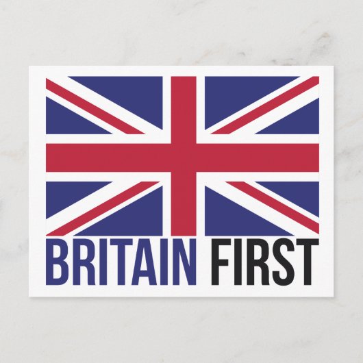 UK First Flag Editable Briefkaart (Voorkant)