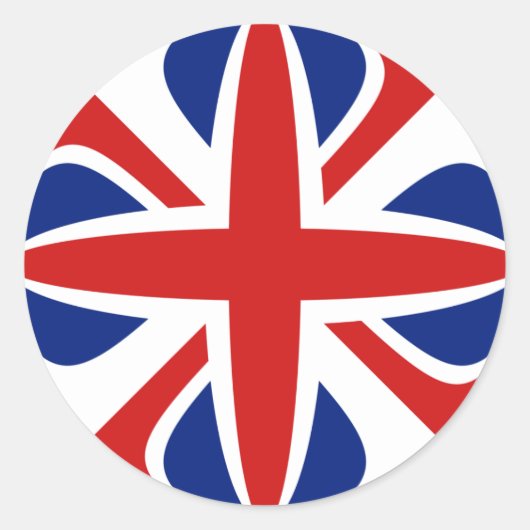 UK Fisheye Vlag Sticker (Voorkant)