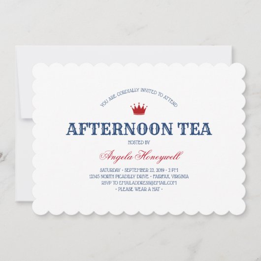 UK Flag Aftermiddag Tea Party Kaart (Voorkant)