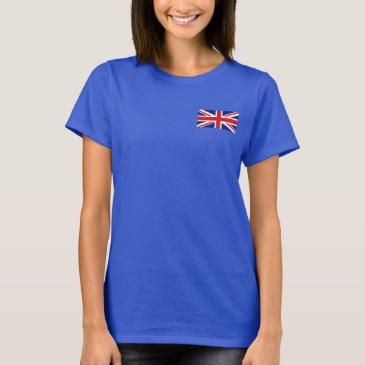 UK Flag and Map Dk T-Shirt (Voorkant)