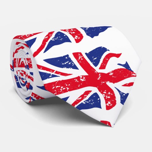 UK Flag Artwork Stropdas (Opgerold)