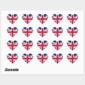 UK Flag Heart Sticker (Vel)