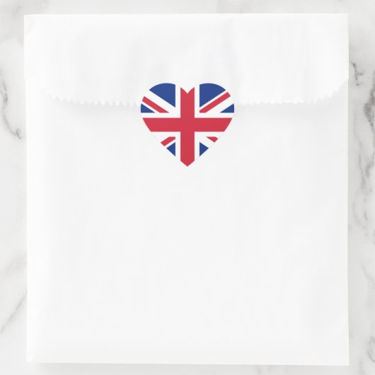 UK Flag Heart Sticker (Tas)