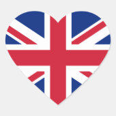 UK Flag Heart Sticker (Voorkant)