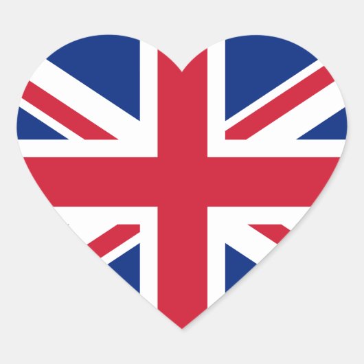 UK Flag Heart Sticker (Voorkant)