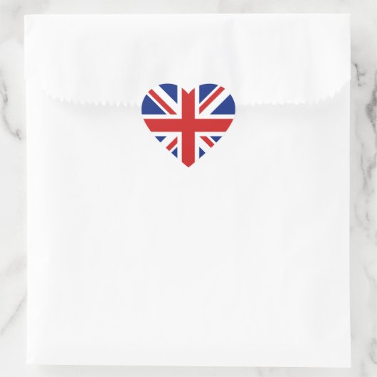 UK Flag Heart Sticker (Tas)