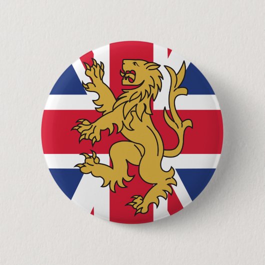 UK Flag Lion Ronde Button 5,7 Cm (Voorkant)