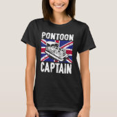 Uk Flag Patriotic Boat Captain British Pontoon Cap T-shirt (Voorkant)