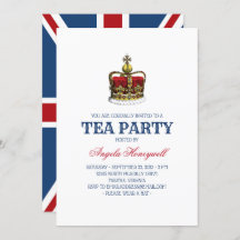 UK Flag Royal Crown Tea Party
