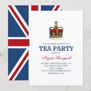 UK Flag Royal Crown Tea Party Kaart