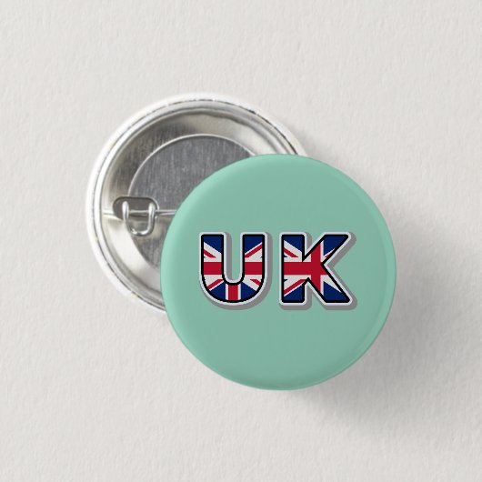 UK Flag Union Jack British Pride Round Button (Voorkant /achterkant)