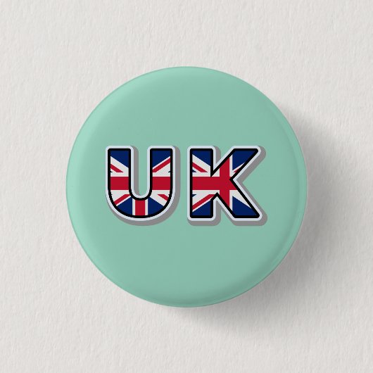 UK Flag Union Jack British Pride Round Button (Voorkant)