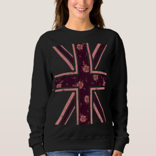 Uk Flag Women United Kingdom With Flower Vintage Trui