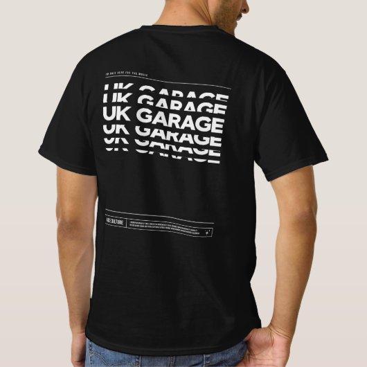 UK Garage Dance Culture DJ Raving T-shirt donker (Achterkant)