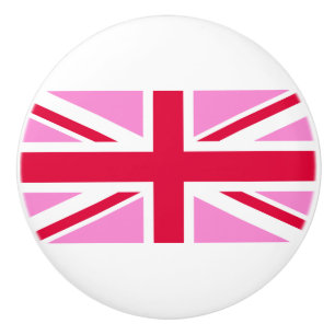 UK Gay Pride (Pink Union Jack) (Gay British Flag) Keramische Knop