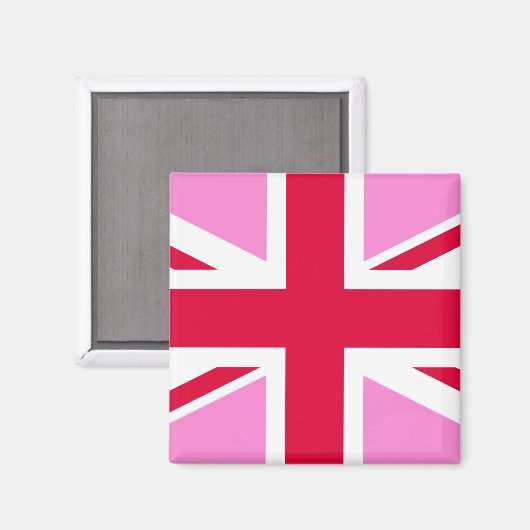 UK Gay Pride (Pink Union Jack) (Gay British Flag) Magneet (Voorkant / Achterkant)